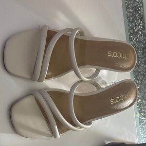 Chico's Cream Strappy Heels